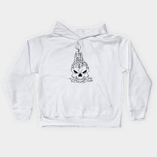 Eternal Embers - Melting Candle Skull Kids Hoodie